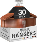 Utopia Home Wooden Hangers 30 Pack – Slim Suit Hangers Cherry | 360° rotatable by UTOPIAHOME