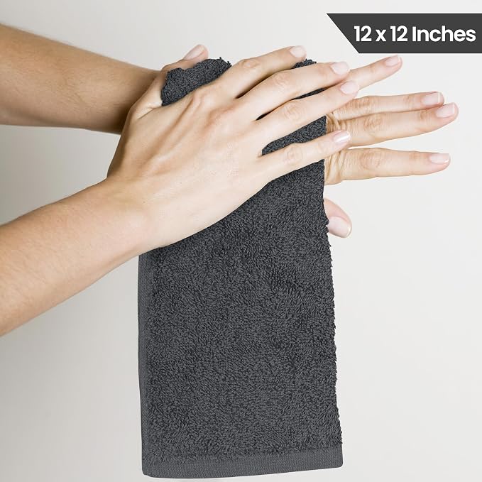 Utopia Towels 24 Pack Washcloths, 12x12 in, 100% Cotton, Fast Drying Soft Feel - Image 3