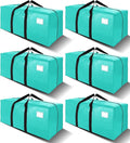 VELVETSURE 6 Pack Heavy Duty Large Moving Bags W/Backpack Straps by VELVETSURE