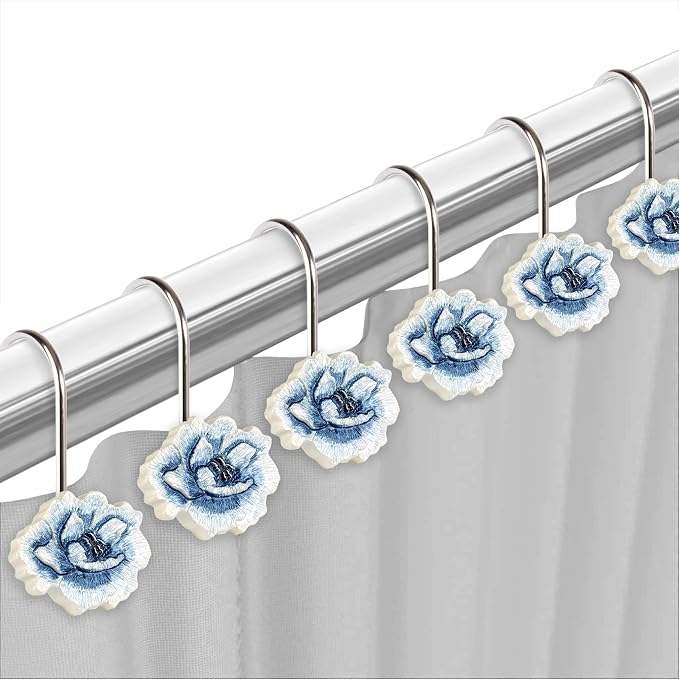 Zahari Home Dublin Rose Shower Hooks Set - Image 3