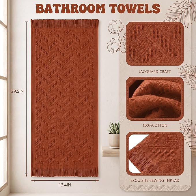 HunnmingRe 10 Pack Boho Hand Towel - Image 2
