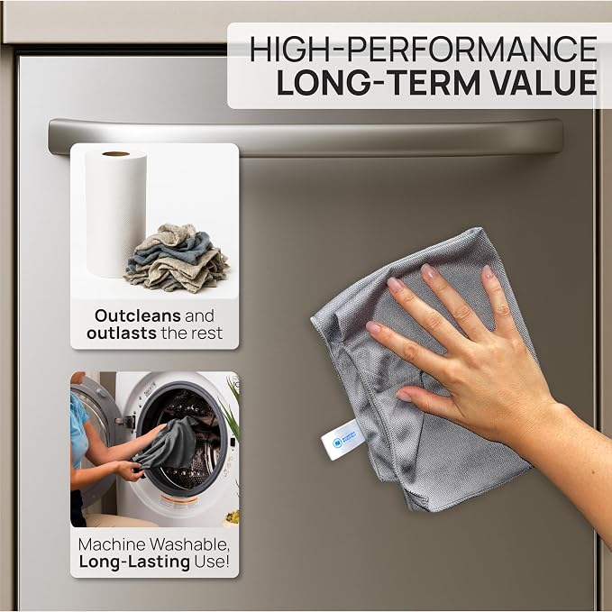Claro Stainless Steel Cleaning Cloth 8-Pack – Clean Appliances, Fridge Sinks - Image 5