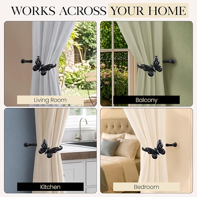 RTZEN Metal Curtain Tiebacks, Drapery Holders - Image 5