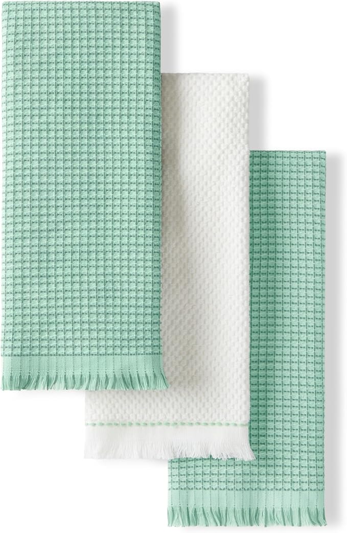 KitchenAid Gourmet Series Gridlines Kitchen Towels 3-Pack Set, 100% Cotton by KitchenAid