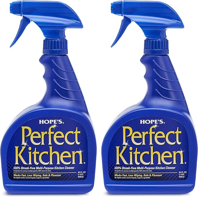 HOPE'S Perfect Kitchen Cleaner Spray - 32 Oz No-Residue All Purpose Cleaning by Hopes