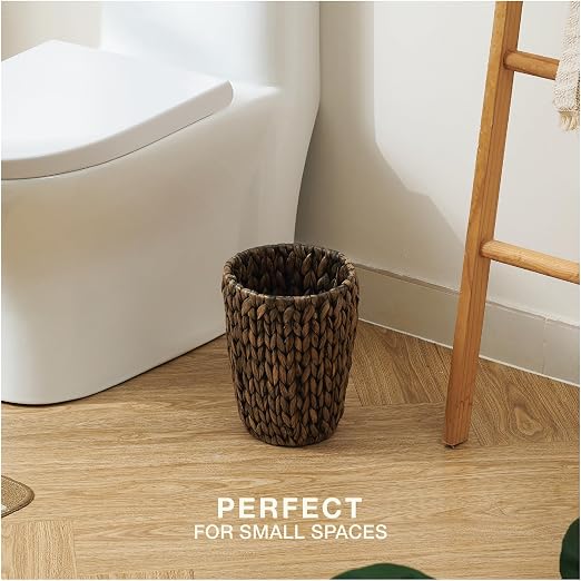 84ECO 2-Pack Black Wicker Trash Cans - Image 2