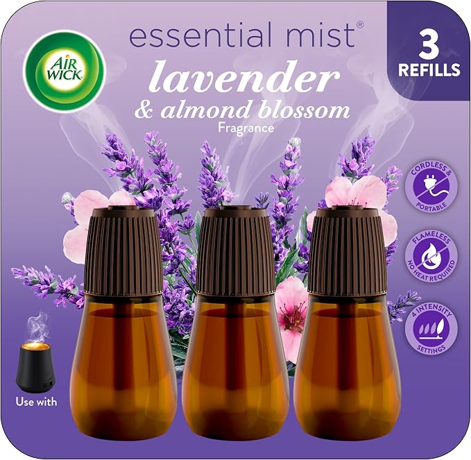 Air Wick Essential Mist Refill, Essential Oils Diffuser, Lavender and Almond by AirWick