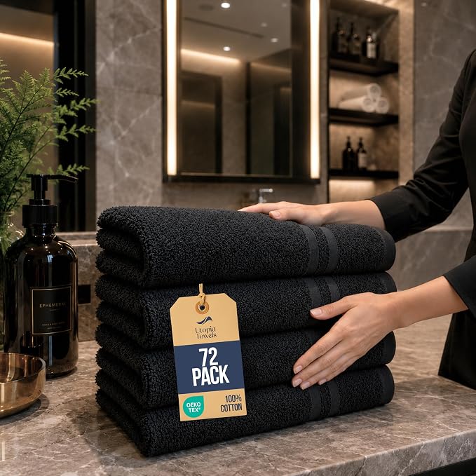 Bulk 72-Pack Professional-Grade Bleach Safe Salon Towels, and Salon Treatments by Unknown