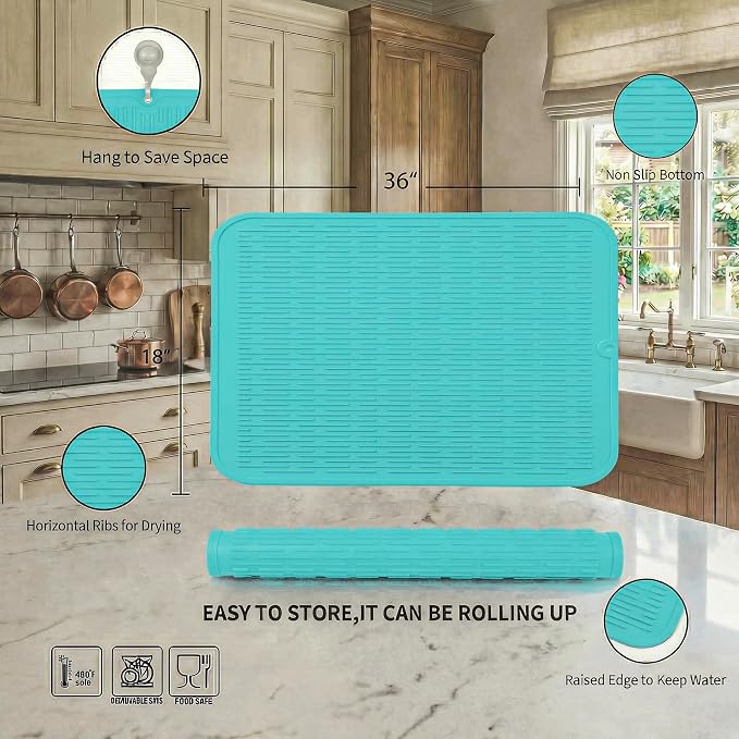 MicoYang Silicone Dish Drying Mat - Image 2