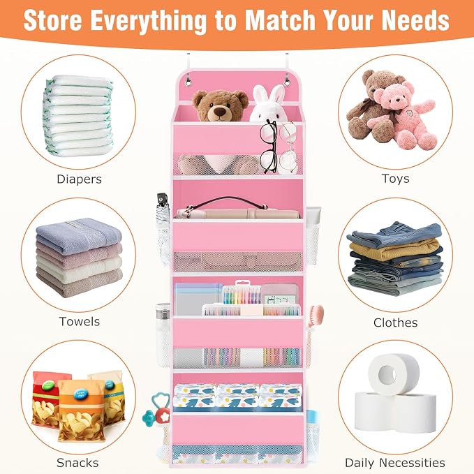Over The Door Organizer Storage Large Capacity Hanging Bedroom Storage | 4 - Image 6