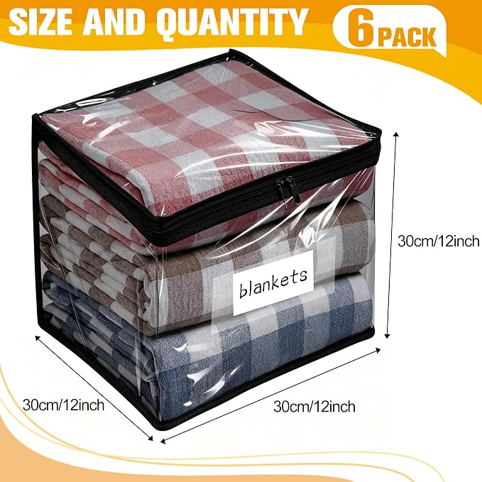 Plastic Storage Bags with Easy-Glide Zipper, Durable Clear Vinyl Zippered - Image 2