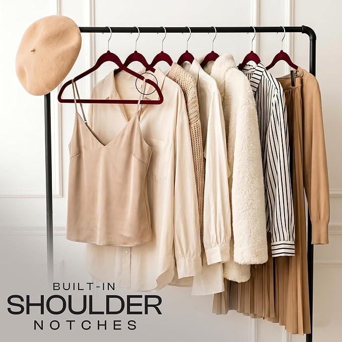Utopia Home Velvet Hangers, 30 Pack | Luxury Non-Slip Slim Pant & Coat Hangers - Image 7