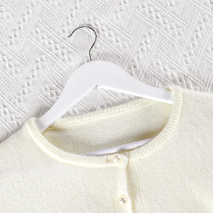 TOPIA HANGER Wooden Coat Hangers 30 Pack, 360° Swivel Hook and Shoulder Notches - Image 5