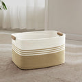 45L Small Woven Laundry Basket Hamper by SunNewt