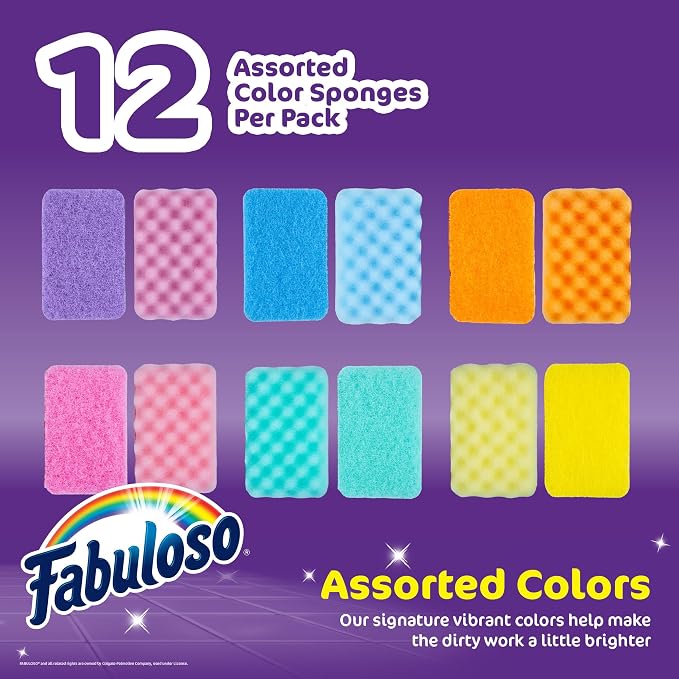 Fabuloso Scratch-Free Kitchen Dish Sponges, safe on nonstick cookware - Image 2