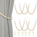KLOGTSIND Wood Bead Curtain Tiebacks, 6 Pack Curtain Tie Backs by KLOGTSINDDirect