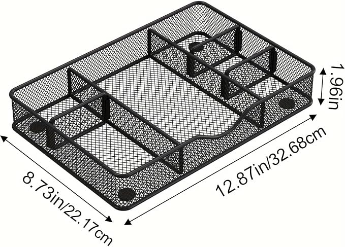 VyGrow Desk Drawer Organizer Tray, Metal Mesh Drawer Organizers Office - Image 4