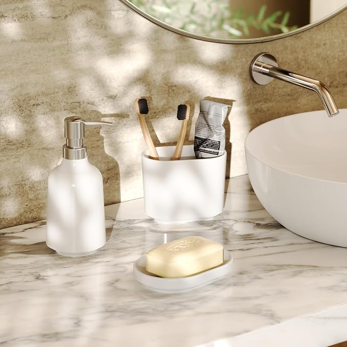 Umbra Step Soap Pump, Refillable Hand Soap Dispenser, 13 OZ, glossy finish - Image 4