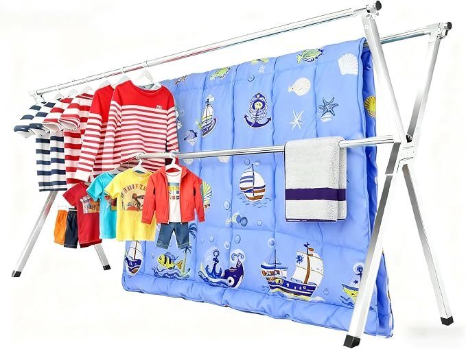 Clothes Drying Rack Folding Indoor Outdoor, Foldable Portable Laundry Drying - Image 8