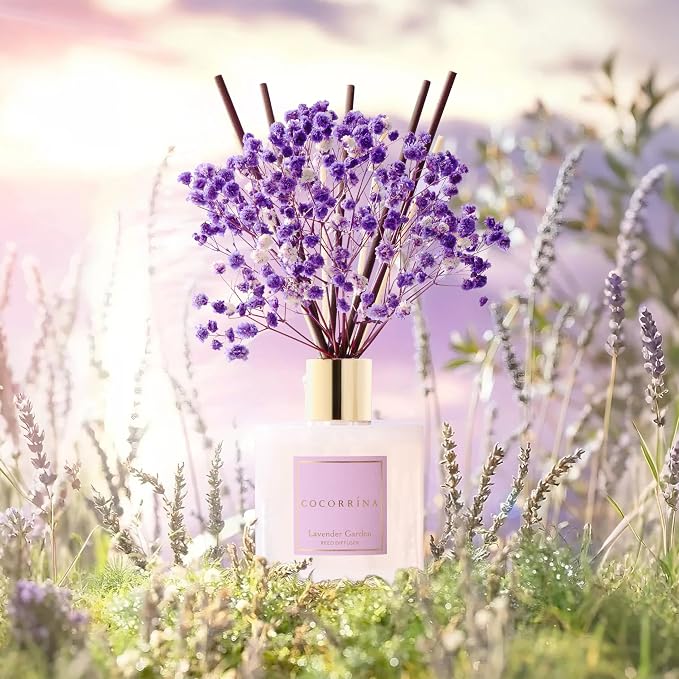 Reed Diffuser - Lavender Garden 6.7 Fl.oz Reed Diffuser Set - Image 4