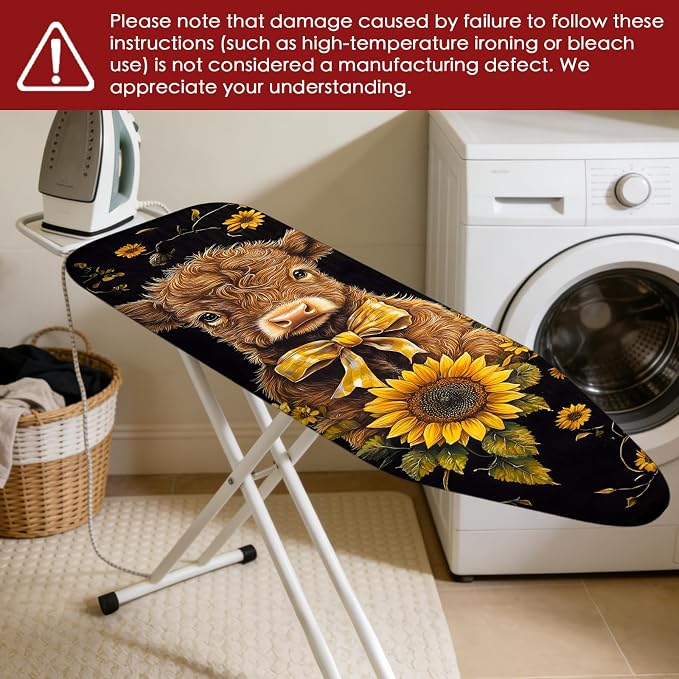 Nuxovilar Sunflower Calf Cotton Ironing Board Cover 15x54 Fabric - Image 7