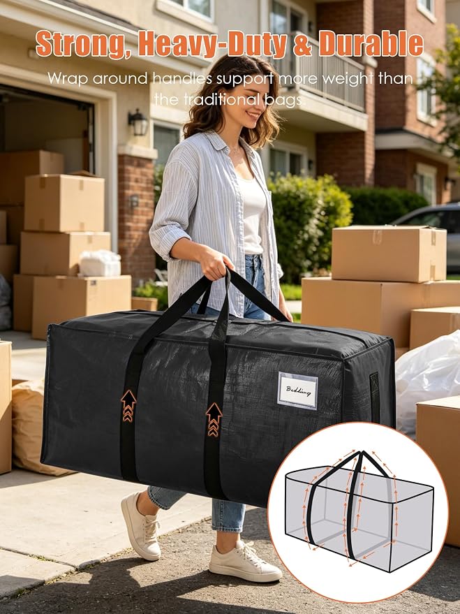SWEET DOLPHIN 8 Pack 200LB Heavy-Duty Moving Bags - Image 2