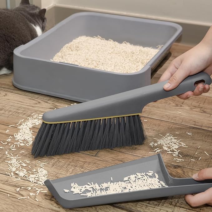 Lumkew Hand Small Broom and Dustpan Set, Compact Handheld Dust- Pan and Brush - Image 4
