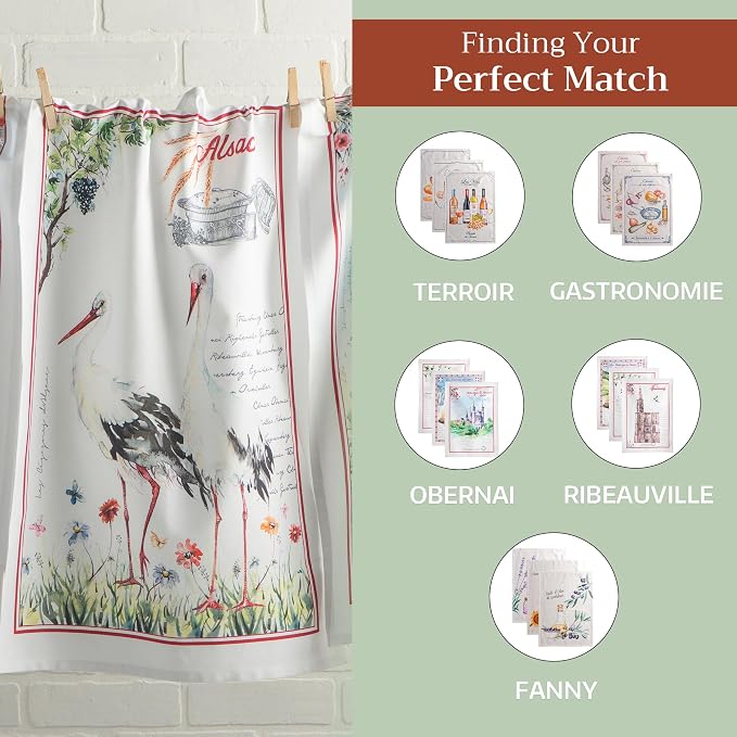 Maison d' Hermine Kitchen Towels Set of 3 Reusable 100% Cotton 27.50" x 20" - Image 5