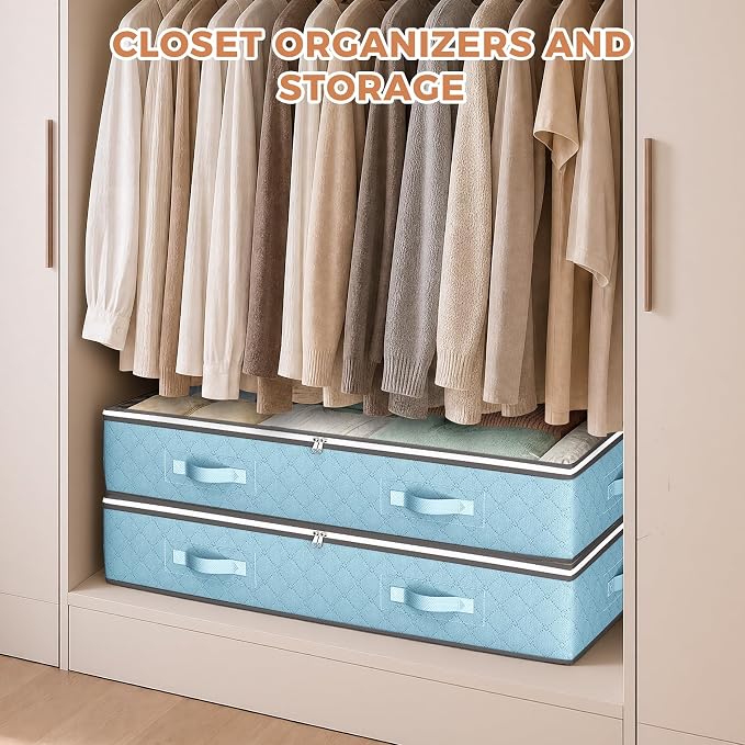 4 Pack Under bed Storage, Storage Bins - Image 4