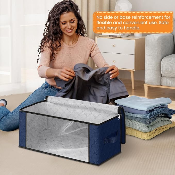 35L Closet Organizers, Foldable Under Bed Storage Containers | Storage Bags - Image 3