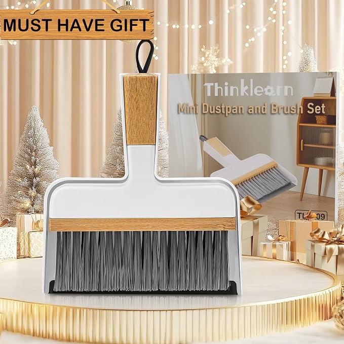 ThinkLearn Mini Dustpan and Brush Set, Bamboo Handle - Image 8