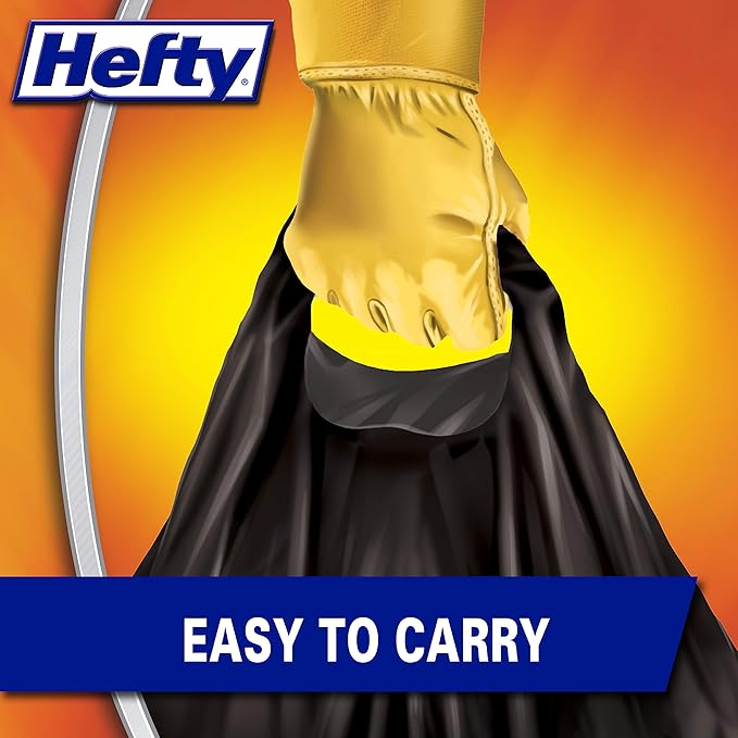 Hefty Load and Carry Contractor 42 Gallon Trash Bags, 3.0 Mil, 26ct | Extra - Image 5
