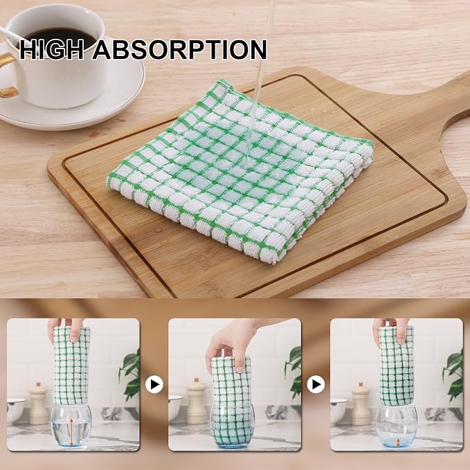 Kitinjoy Cotton 12 Pack Terry Kitchen Towels - Image 3