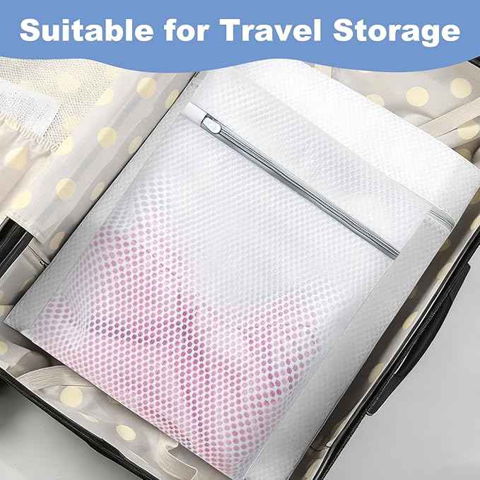 Laundry Bags Mesh Wash Bags for Delicates, Upgraded Honeycomb & Fine Mesh - Image 6