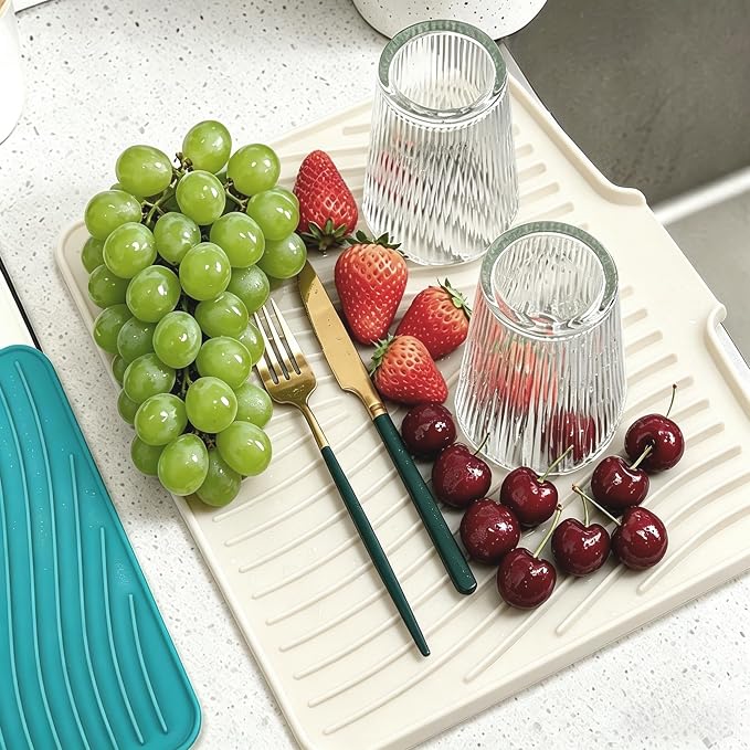 Silicone Dish Drying Mat, 19.7"*17"Dish Drying Pad, Kitchen Accessories - Image 4
