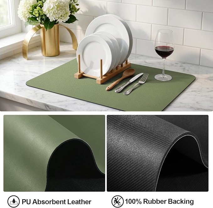 Ecotrim - Dish Drying Mat for Kitchen Counter | Coffee Bar Mat for Countertops - Image 4