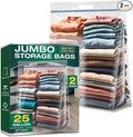 2 Pack 25 Gallon Jumbo Storage Bags by VacPackStorageMovingExp