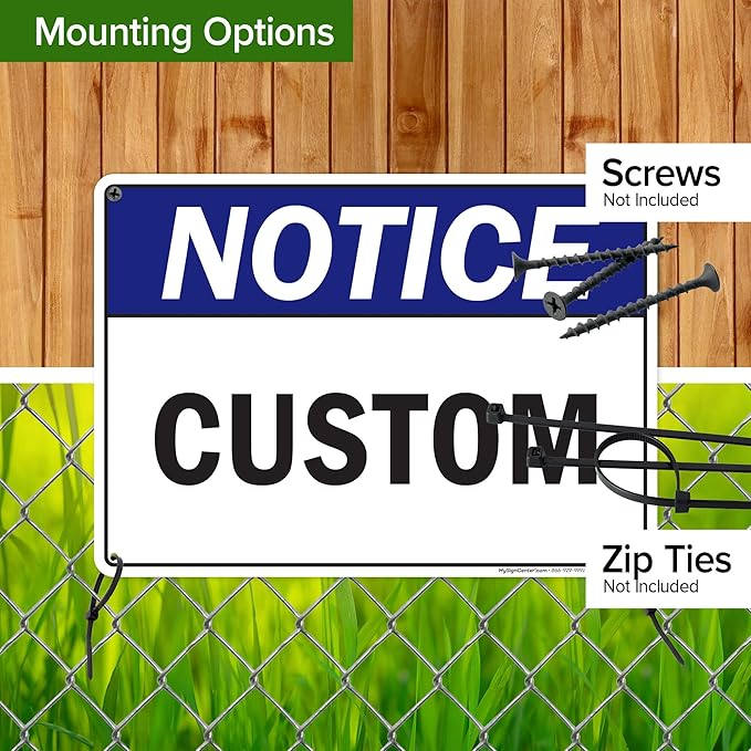 Custom Safety First Sign, Ansi Sign, Osha Compliant, 10x14 Inches, 55 mil thick HDPE (high density polyethylene), Made in USA by My Sign Center
