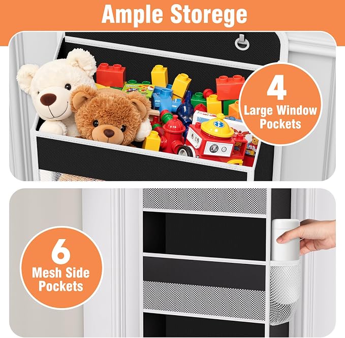 Over The Door Organizer Storage Large Capacity Hanging Bedroom Storage | 4 - Image 4