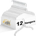 Quality Hangers 12 Pack Crystal Clear Plastic Hangers by QualityHangers