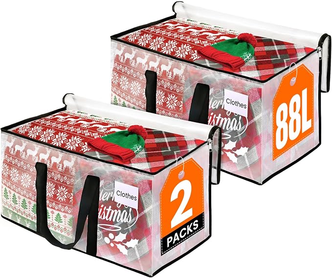 RoomHacks Moving Bags, Heavy Duty Large Storage Bags, 2 Pack, Foldable Storage by RoomHacks