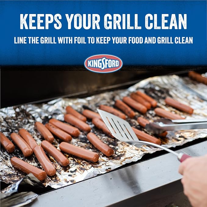 Kingsford Heavy Duty Aluminum Foil Roll, 27.5 Sq Ft | Wraps grill grates - Image 5