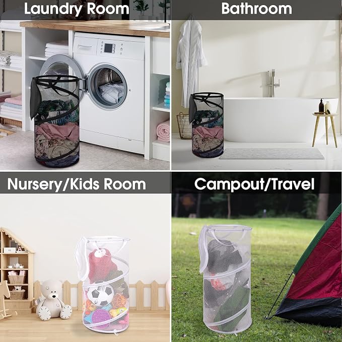 BATTOO 2 Pack Collapsible Laundry Basket - Image 8