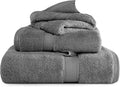 SUPERIOR Egyptian Cotton Ultra Plush & Absorbent, 3 Piece Set, Charcoal | Quick by SUPERIOR
