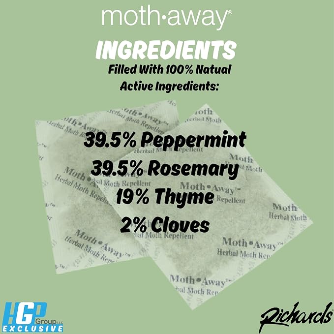 Richards Homewares Moth Away Sachets – 72-Pack Value Pack, Natural Herbal Moth - Image 5