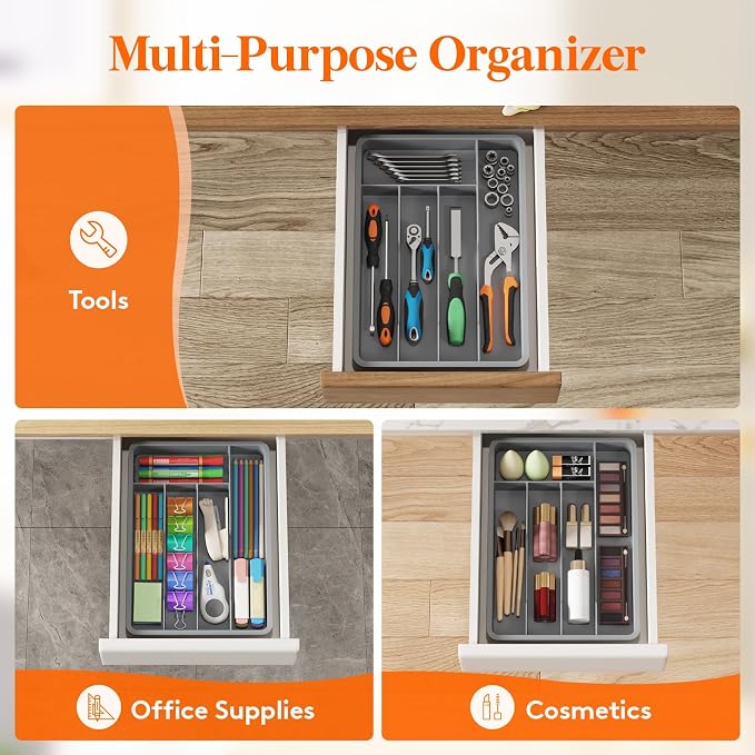 Lifewit Silverware Drawer Organizer Tray, Cutlery Storage - Image 8