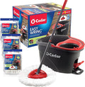O-Cedar EasyWring Microfiber Spin Mop & Bucket Floor Cleaning System + 3 Extra by Unknown