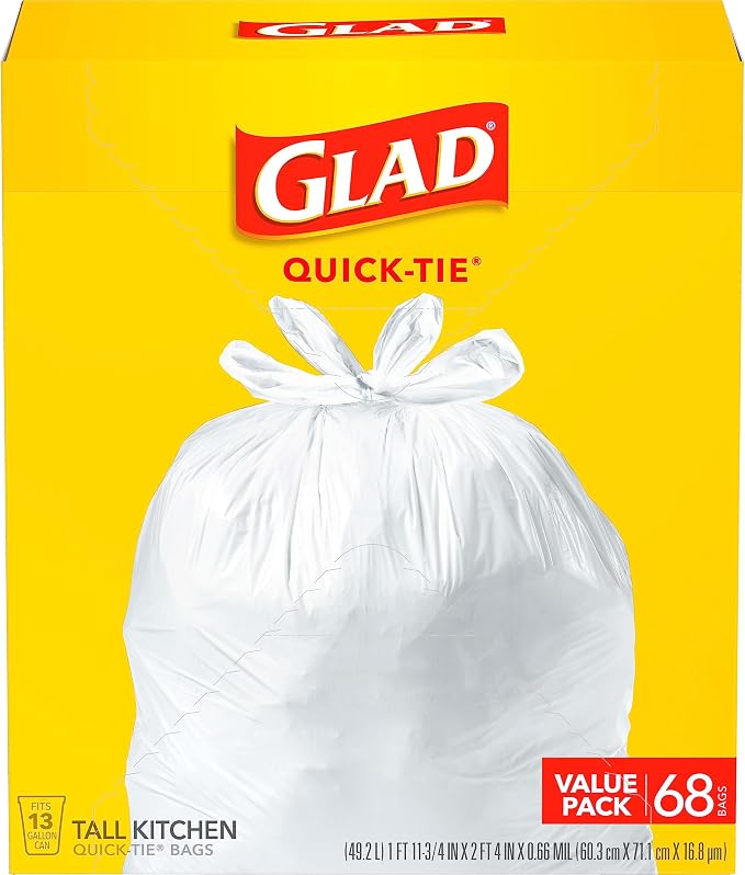 Glad Tall Kitchen Trash Bags 13 Gallon, Unscented Garbage Bags - Image 4