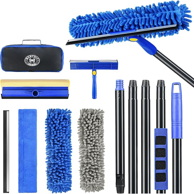Wontolf 4-in-1 Window Squeegee, Window Cleaning Kit by Wontolf
