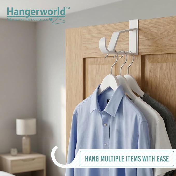 HANGERWORLD 2 Pack Over The Door Hooks - Image 2